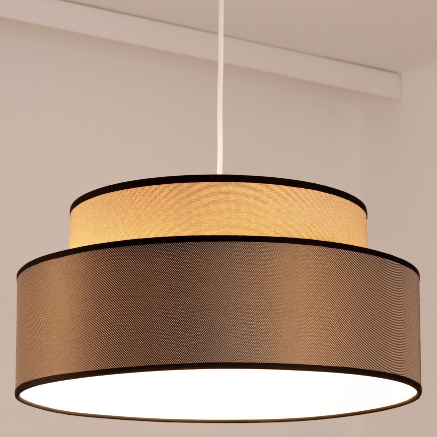 Kattokruunu johdossa GRACE 1xE27/60W/230V beige/ruskea