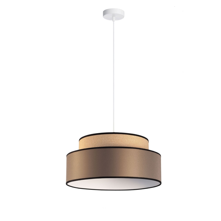 Kattokruunu johdossa GRACE 1xE27/60W/230V beige/ruskea