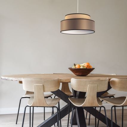 Kattokruunu johdossa GRACE 1xE27/60W/230V beige/ruskea
