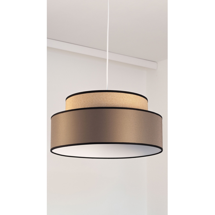 Kattokruunu johdossa GRACE 1xE27/60W/230V beige/ruskea