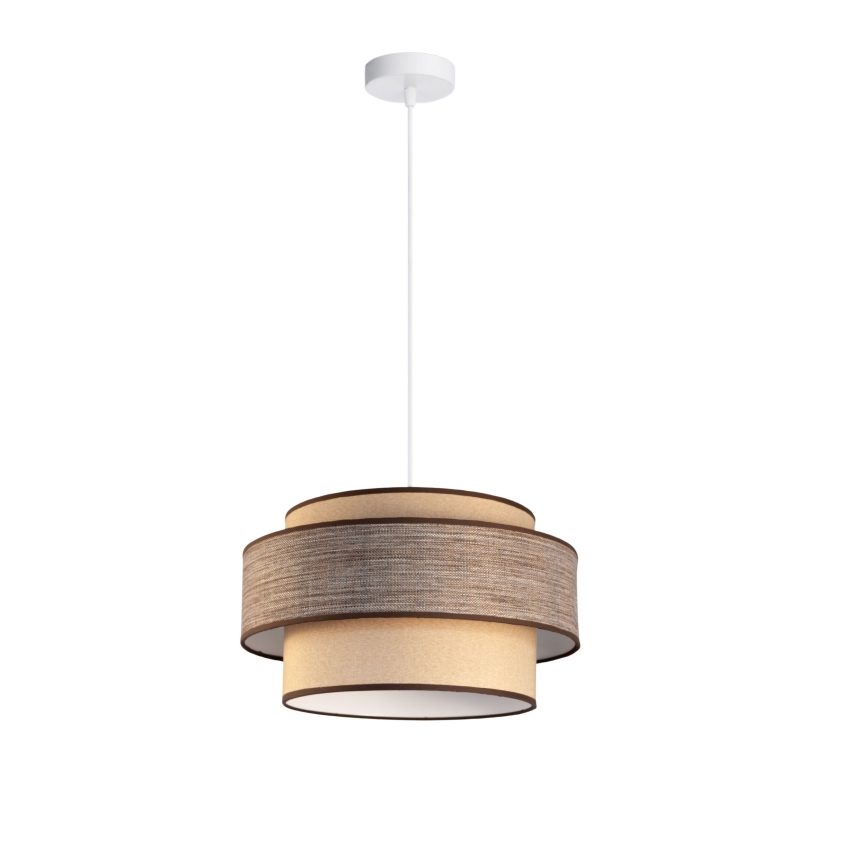 Kattokruunu johdossa GRACE 1xE27/60W/230V beige/ruskea