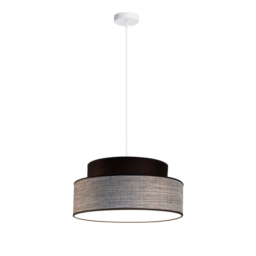 Kattokruunu johdossa GRACE 1xE27/60W/230V halkaisija 40 cm musta/harmaa