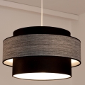 Kattokruunu johdossa GRACE 1xE27/60W/230V halkaisija 40 cm musta/harmaa