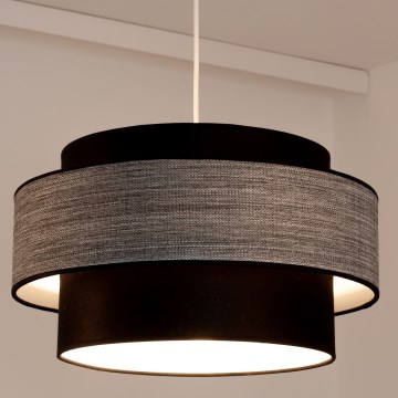Kattokruunu johdossa GRACE 1xE27/60W/230V halkaisija 40 cm musta/harmaa