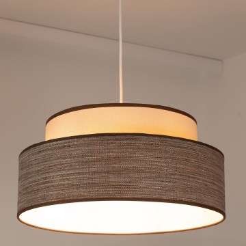 Kattokruunu johdossa GRACE 1xE27/60W/230V kerma/ruskea