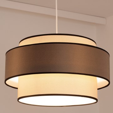 Kattokruunu johdossa GRACE 1xE27/60W/230V kerma/ruskea
