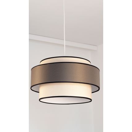Kattokruunu johdossa GRACE 1xE27/60W/230V kerma/ruskea
