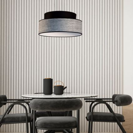 Kattokruunu johdossa GRACE 1xE27/60W/230V musta/harmaa
