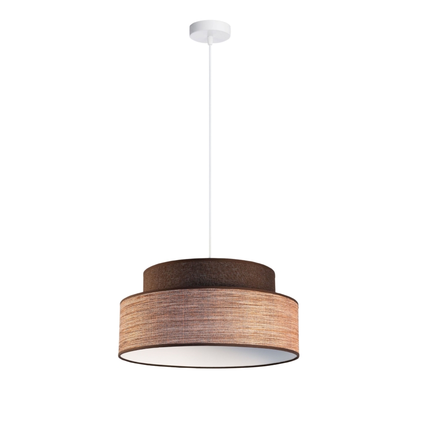 Kattokruunu johdossa GRACE 1xE27/60W/230V ruskea/beige