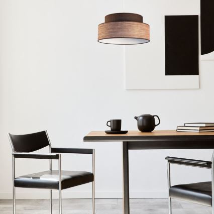 Kattokruunu johdossa GRACE 1xE27/60W/230V ruskea/beige