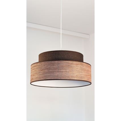 Kattokruunu johdossa GRACE 1xE27/60W/230V ruskea/beige