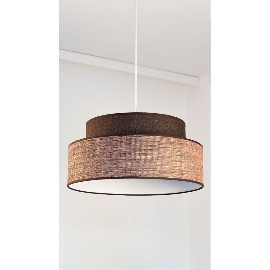 Kattokruunu johdossa GRACE 1xE27/60W/230V ruskea/beige