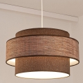 Kattokruunu johdossa GRACE 1xE27/60W/230V ruskea/beige