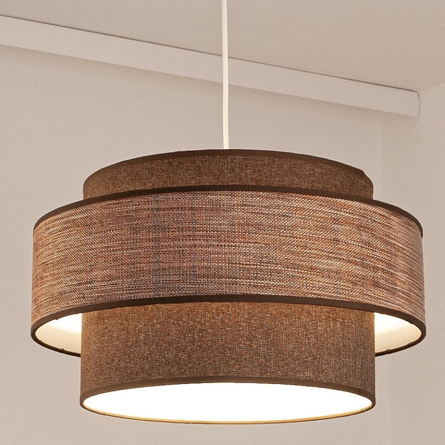 Kattokruunu johdossa GRACE 1xE27/60W/230V ruskea/beige