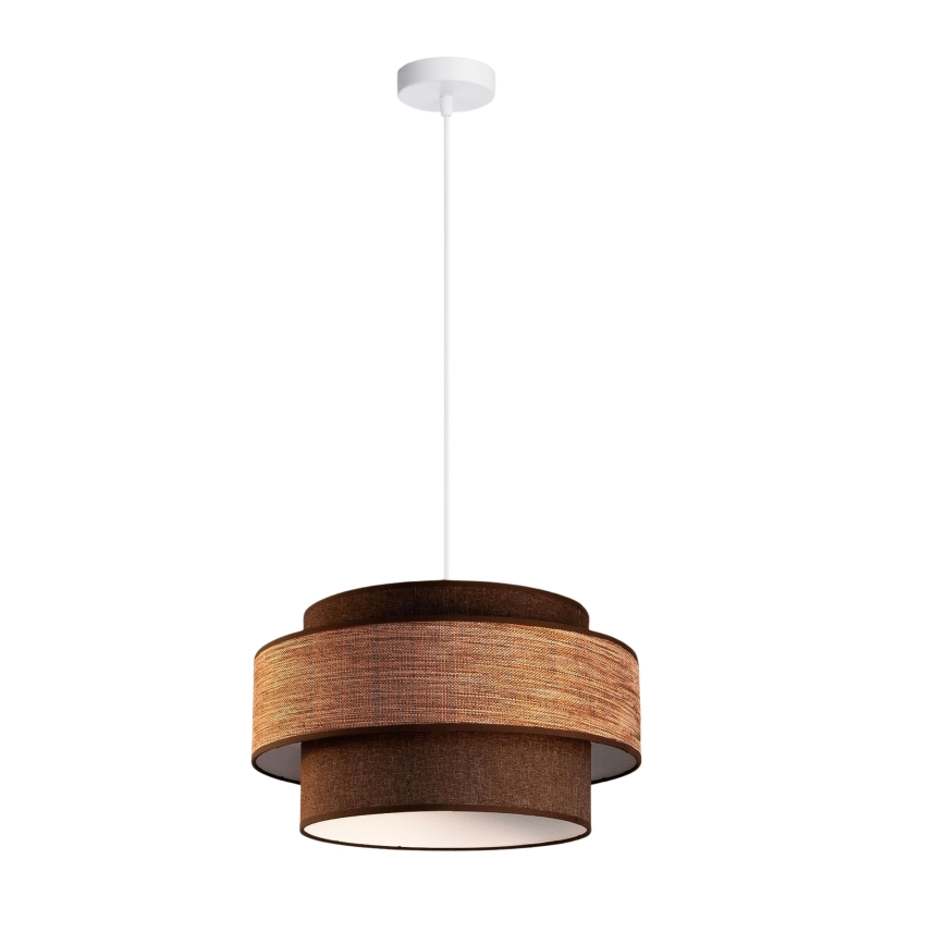 Kattokruunu johdossa GRACE 1xE27/60W/230V ruskea/beige