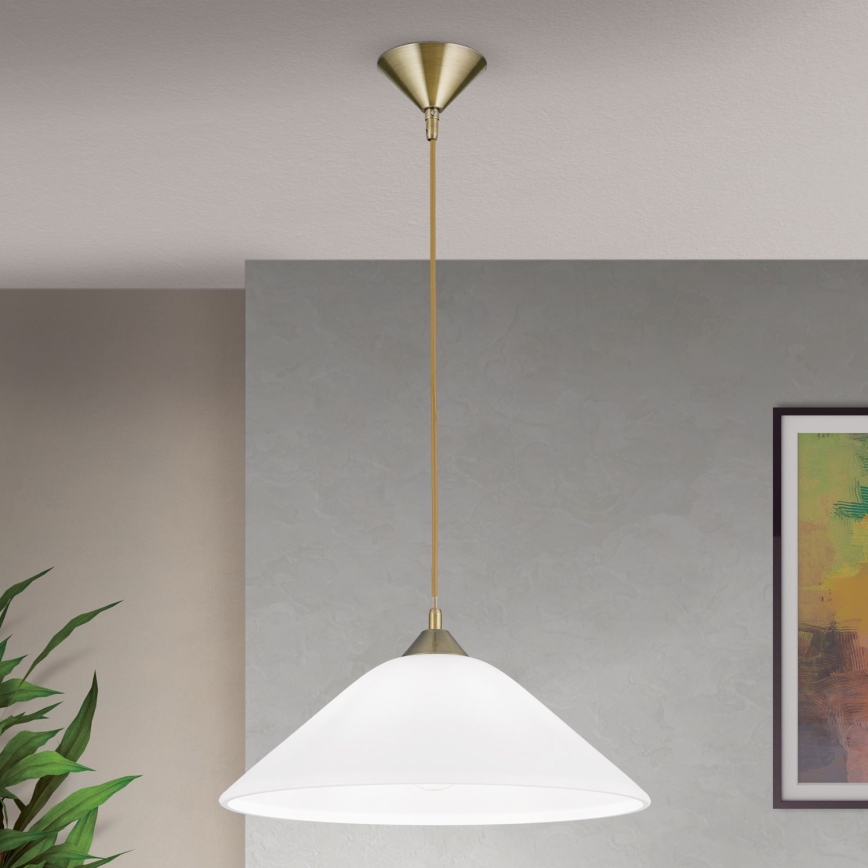 Kattokruunu johdossa GRADO 1xE27/60W/230V halkaisija 40 cm messinki