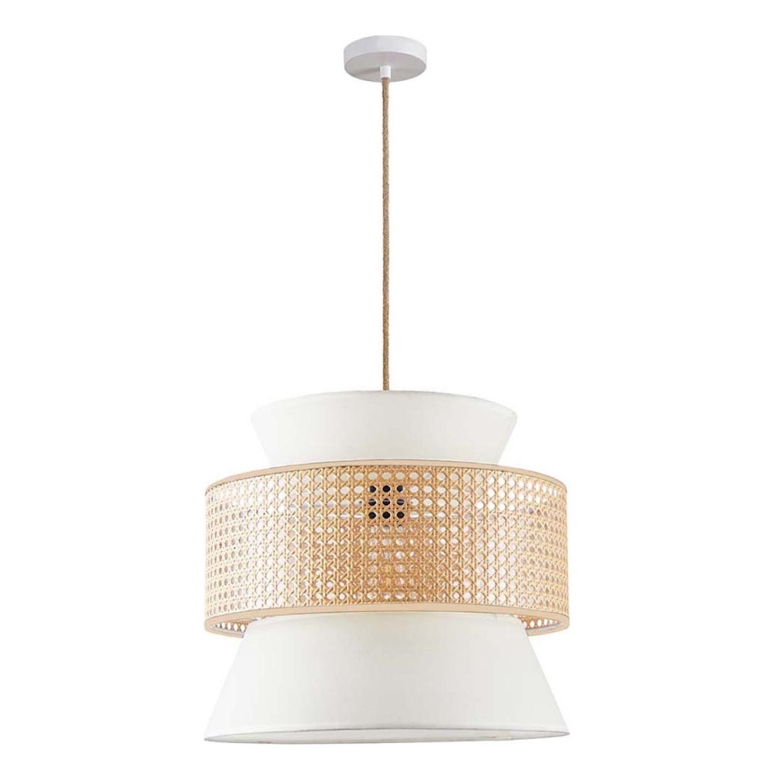 Kattokruunu johdossa GRENADA 1xE27/20W/230V halkaisija 40 cm beige