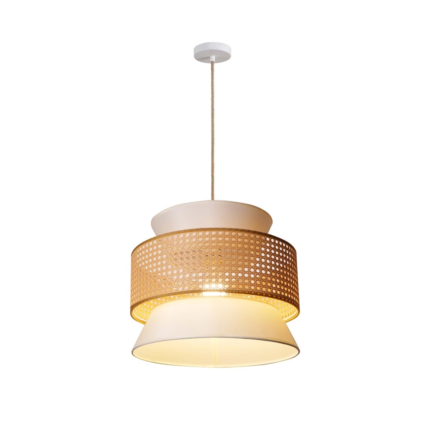 Kattokruunu johdossa GRENADA 1xE27/20W/230V halkaisija 40 cm beige