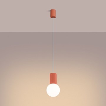 Kattokruunu johdossa HALO 1xG9/8W/230V halkaisija 12 cm vaaleanpunainen