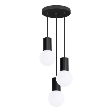 Kattokruunu johdossa HALO 3xG9/8W/230V halkaisija 25 cm musta