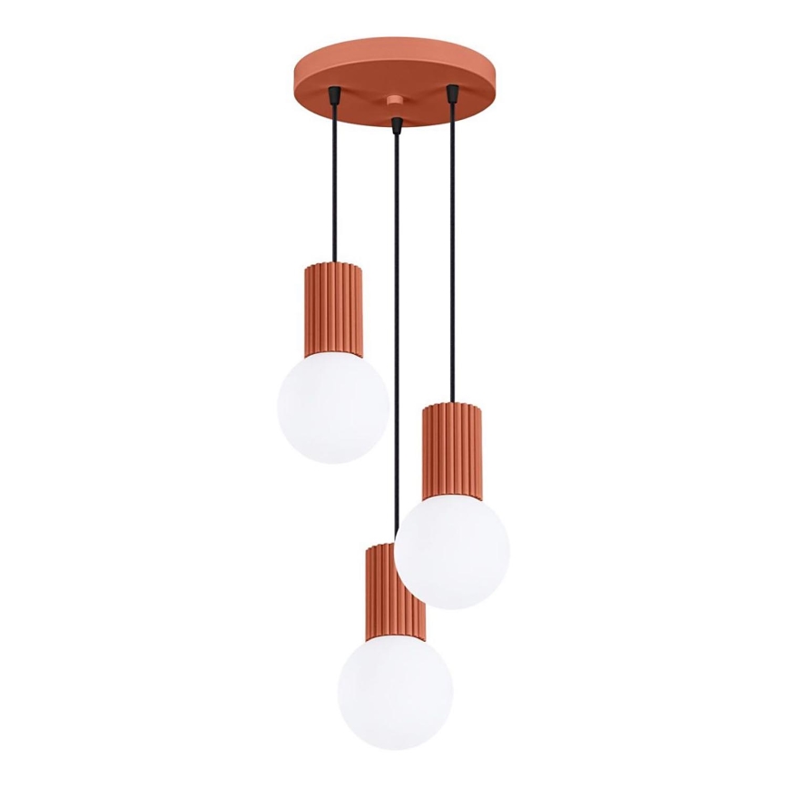 Kattokruunu johdossa HALO 3xG9/8W/230V halkaisija 25 cm oranssi
