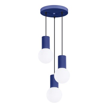 Kattokruunu johdossa HALO 3xG9/8W/230V halkaisija 25 cm sininen