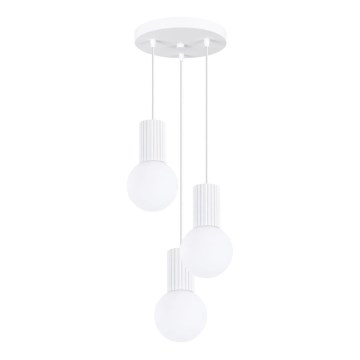 Kattokruunu johdossa HALO 3xG9/8W/230V halkaisija 25 cm valkoinen