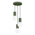 Kattokruunu johdossa HALO 3xG9/8W/230V halkaisija 25 cm vihreä