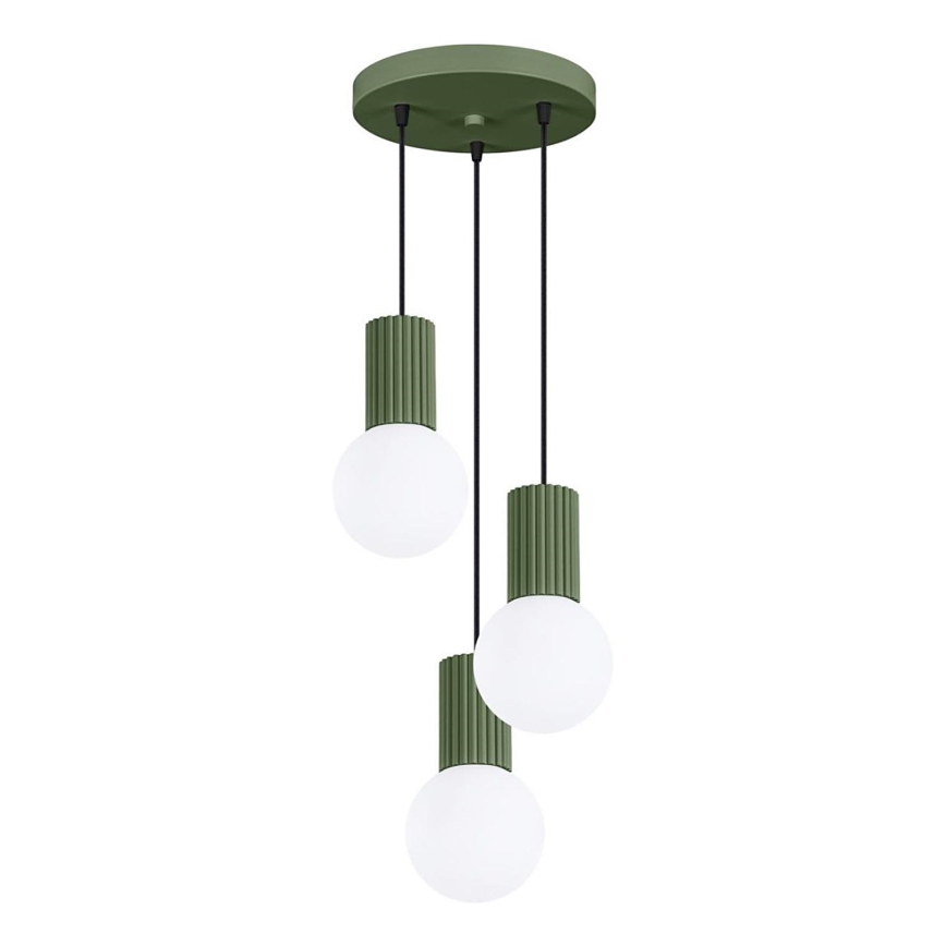 Kattokruunu johdossa HALO 3xG9/8W/230V halkaisija 25 cm vihreä