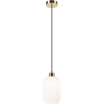 Kattokruunu johdossa HARMA 1xE27/15W/230V halkaisija 14 cm valkoinen/kulta