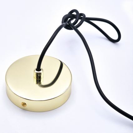 Kattokruunu johdossa HARMA 1xE27/15W/230V halkaisija 14 cm valkoinen/kulta
