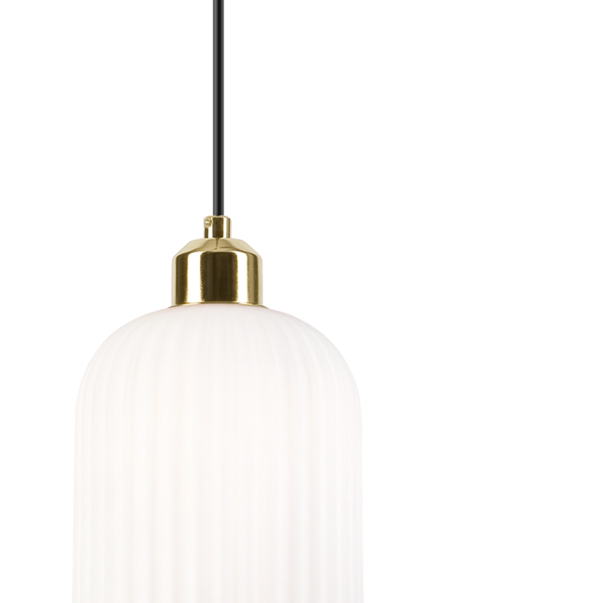 Kattokruunu johdossa HARMA 1xE27/15W/230V halkaisija 14 cm valkoinen/kulta
