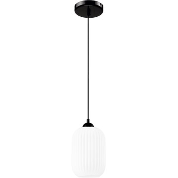 Kattokruunu johdossa HARMA 1xE27/15W/230V halkaisija 14 cm valkoinen/musta