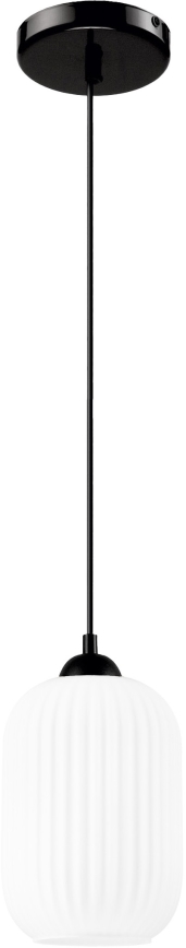 Kattokruunu johdossa HARMA 1xE27/15W/230V halkaisija 14 cm valkoinen/musta