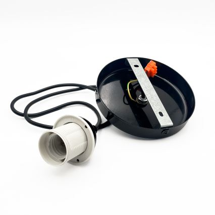 Kattokruunu johdossa HARMA 1xE27/15W/230V halkaisija 14 cm valkoinen/musta