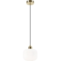 Kattokruunu johdossa HARMA 1xE27/15W/230V halkaisija 20 cm valkoinen/kulta