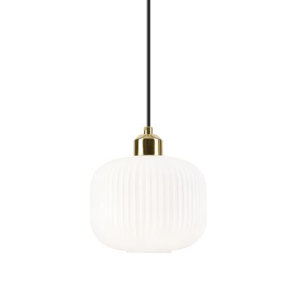 Kattokruunu johdossa HARMA 1xE27/15W/230V halkaisija 20 cm valkoinen/kulta