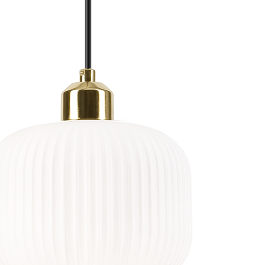 Kattokruunu johdossa HARMA 1xE27/15W/230V halkaisija 20 cm valkoinen/kulta