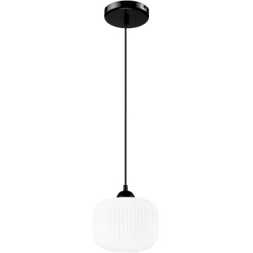 Kattokruunu johdossa HARMA 1xE27/15W/230V halkaisija 20 cm valkoinen/musta
