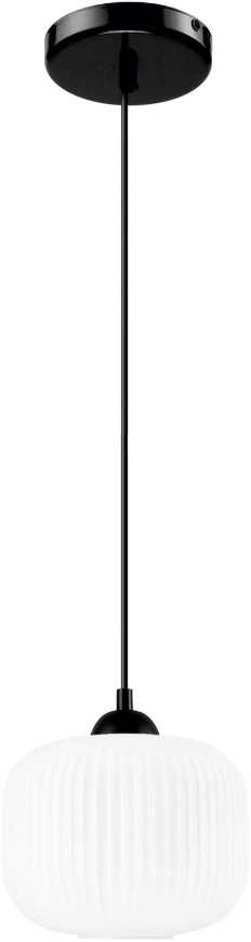 Kattokruunu johdossa HARMA 1xE27/15W/230V halkaisija 20 cm valkoinen/musta