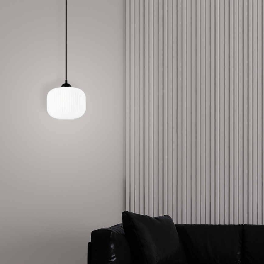 Kattokruunu johdossa HARMA 1xE27/15W/230V halkaisija 20 cm valkoinen/musta