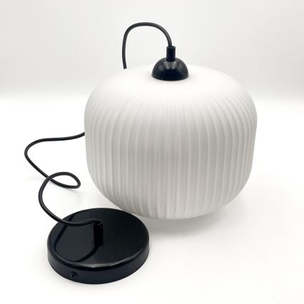 Kattokruunu johdossa HARMA 1xE27/15W/230V halkaisija 20 cm valkoinen/musta