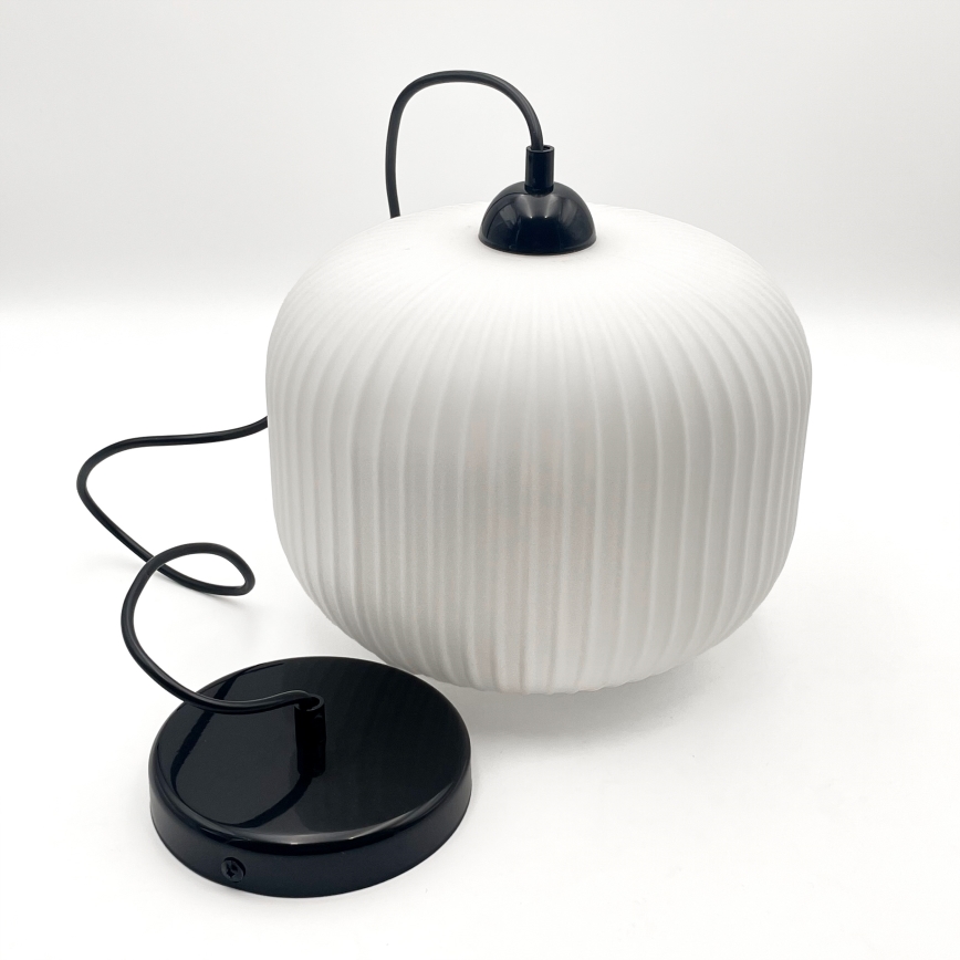 Kattokruunu johdossa HARMA 1xE27/15W/230V halkaisija 20 cm valkoinen/musta