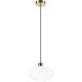 Kattokruunu johdossa HARMA 1xE27/15W/230V halkaisija 25 cm valkoinen/kulta