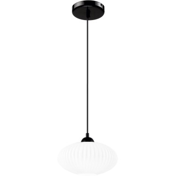 Kattokruunu johdossa HARMA 1xE27/15W/230V halkaisija 25 cm valkoinen/musta