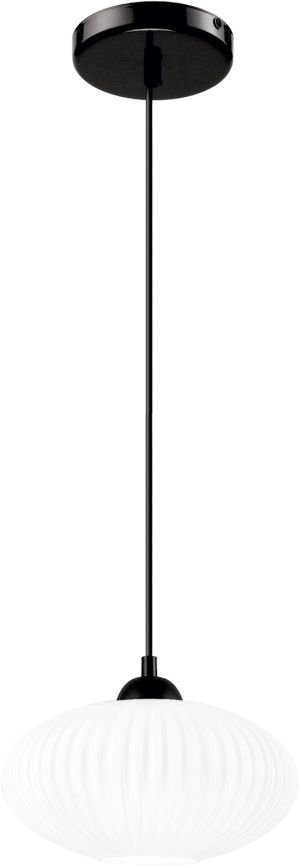 Kattokruunu johdossa HARMA 1xE27/15W/230V halkaisija 25 cm valkoinen/musta