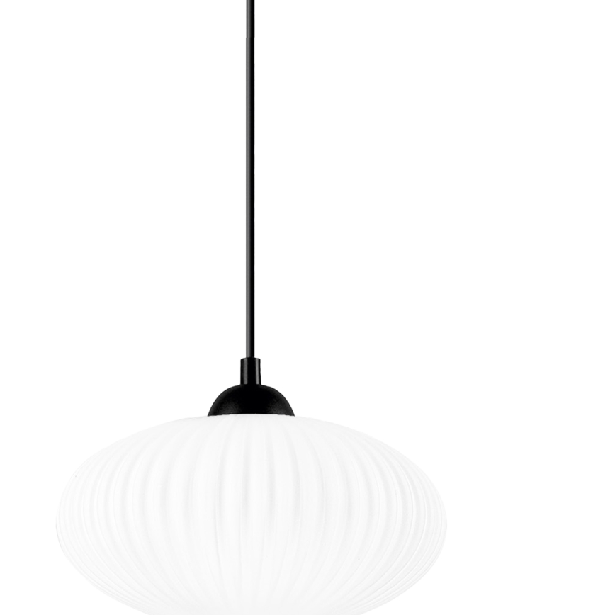 Kattokruunu johdossa HARMA 1xE27/15W/230V halkaisija 25 cm valkoinen/musta