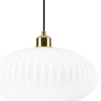 Kattokruunu johdossa HARMA 1xE27/15W/230V halkaisija 30 cm valkoinen/kulta