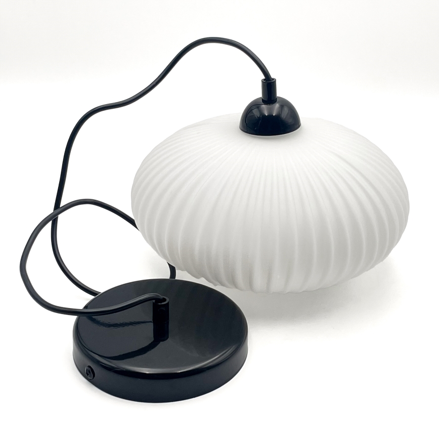 Kattokruunu johdossa HARMA 1xE27/15W/230V halkaisija 30 cm valkoinen/musta