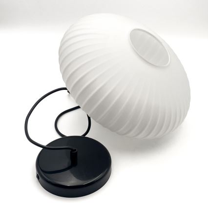 Kattokruunu johdossa HARMA 1xE27/15W/230V halkaisija 30 cm valkoinen/musta